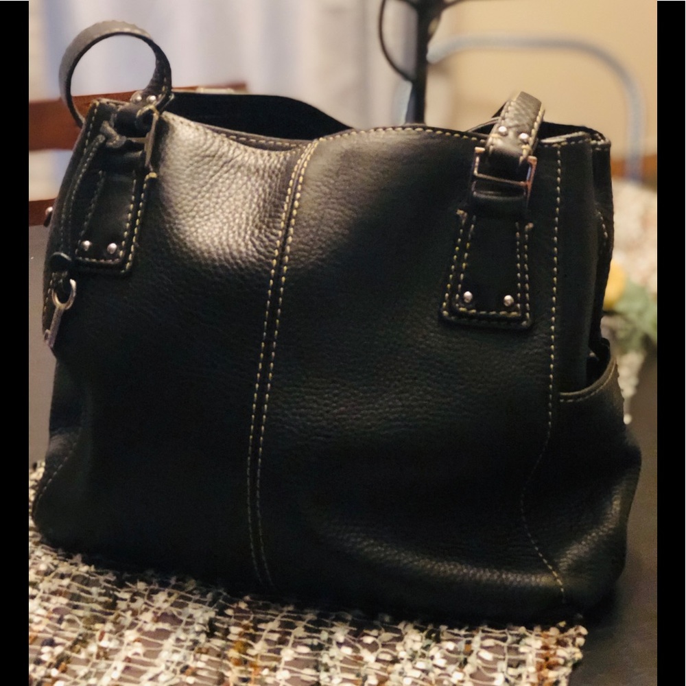 Fossil handbag black leather